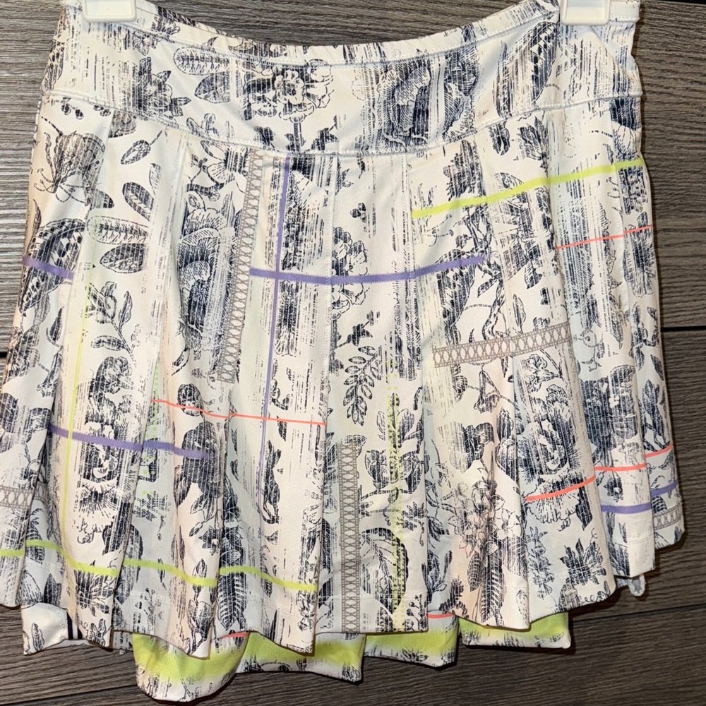 Lucky in Love Navy and White Patterned Skirt